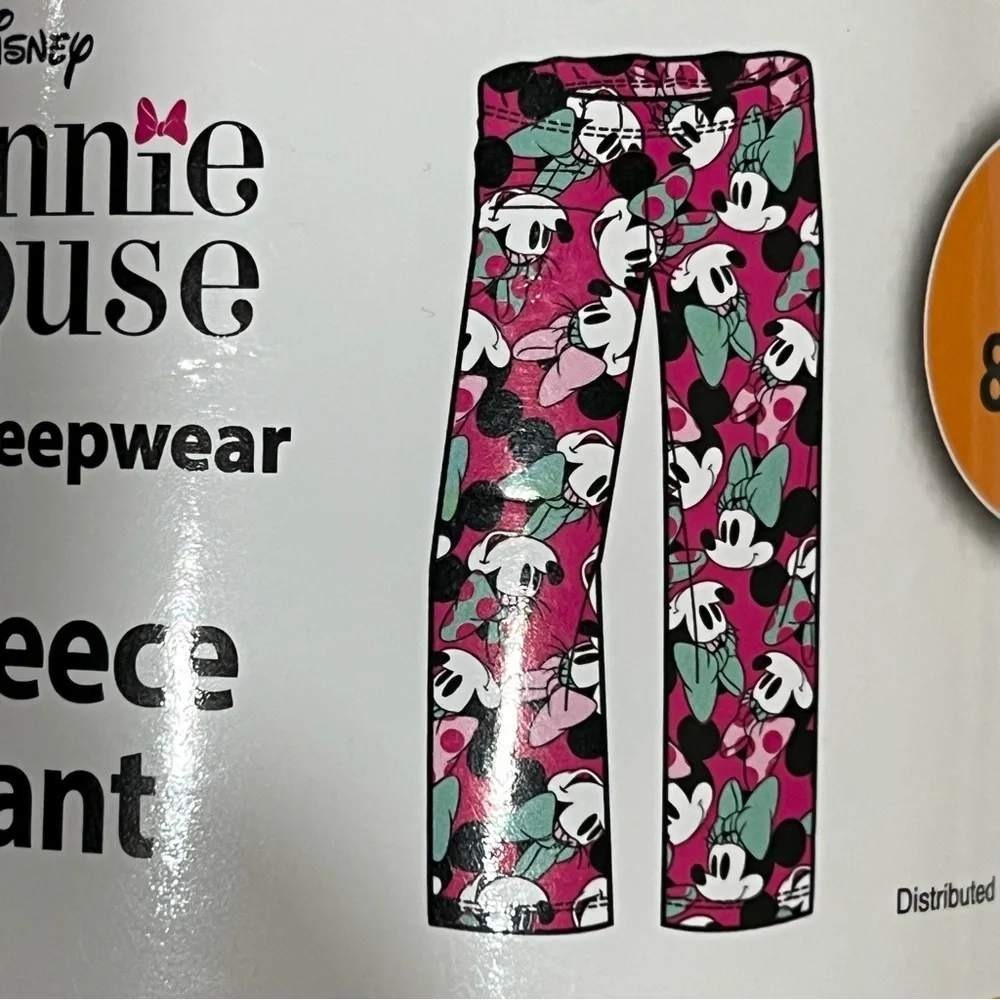 Disney Minnie Mouse Microfleece Sleep Pants Pink M 8/10 Women Pajama Bottoms - Picture 2 of 5